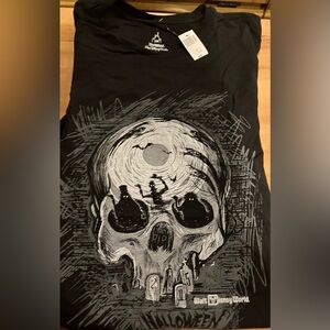 New with Tag Walt Disney World 2015 Hitchhiking Ghosts Skull Black T-shirt  2XL